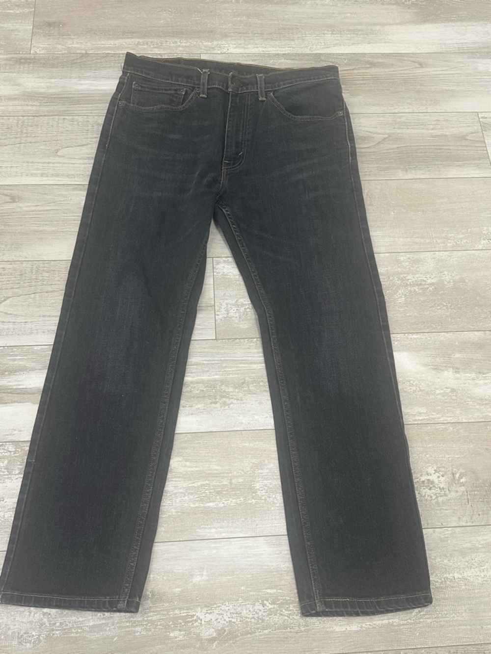 Levi's Men’s 505 Black Straight Jeans 34X30 - Picture 4 of 7